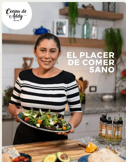 Portada del recetario El Placer de Comer Sano