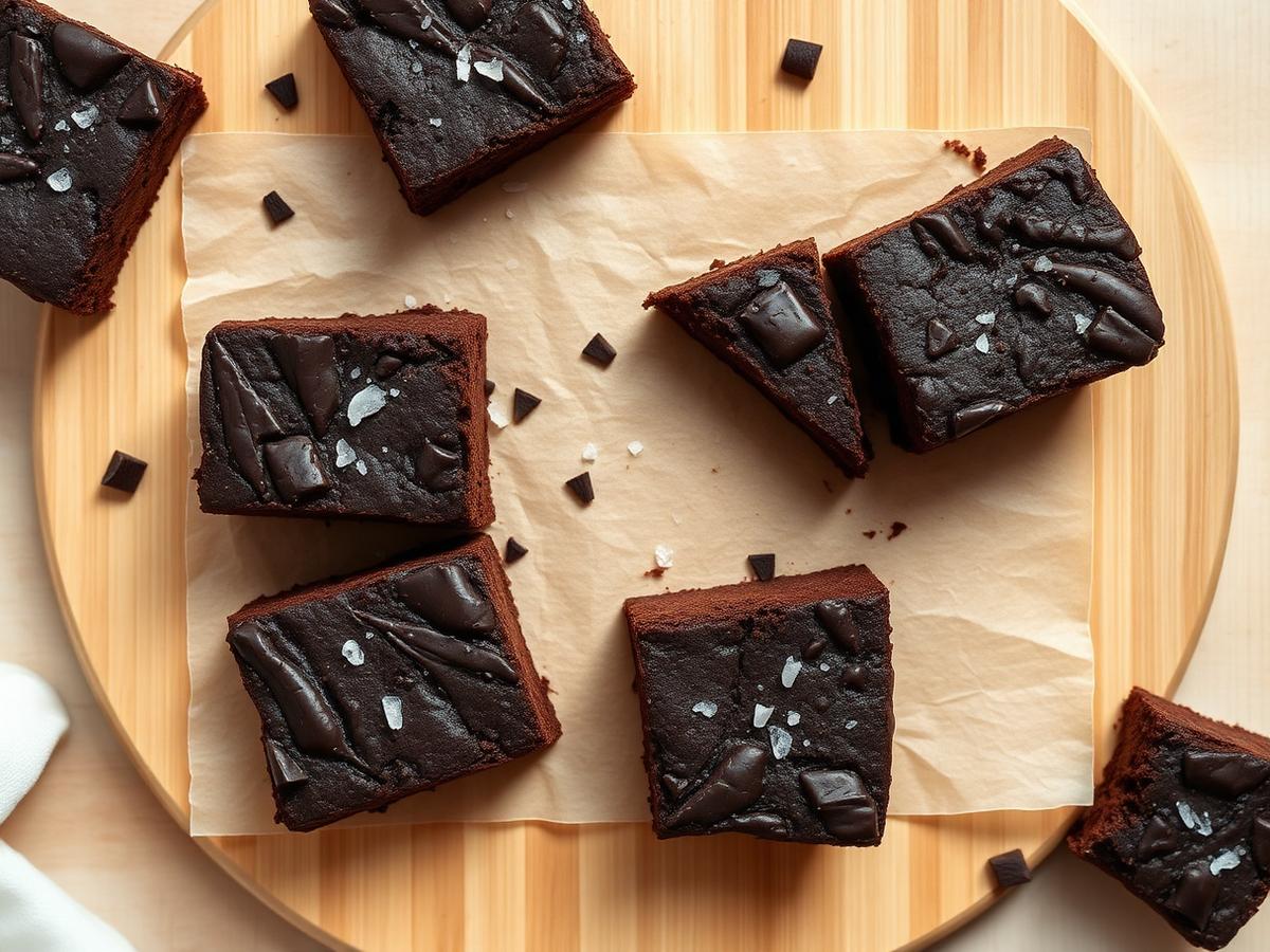 Brownies saludables con textura húmeda y brillante