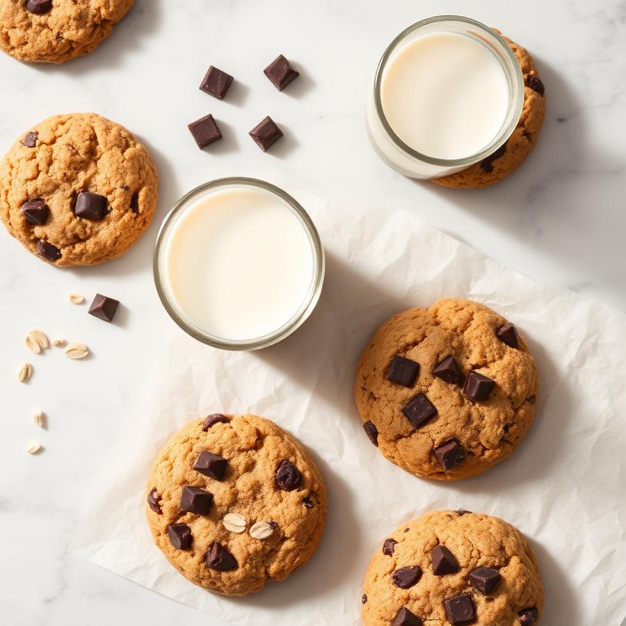 Galletas de avena con chips de chocolate